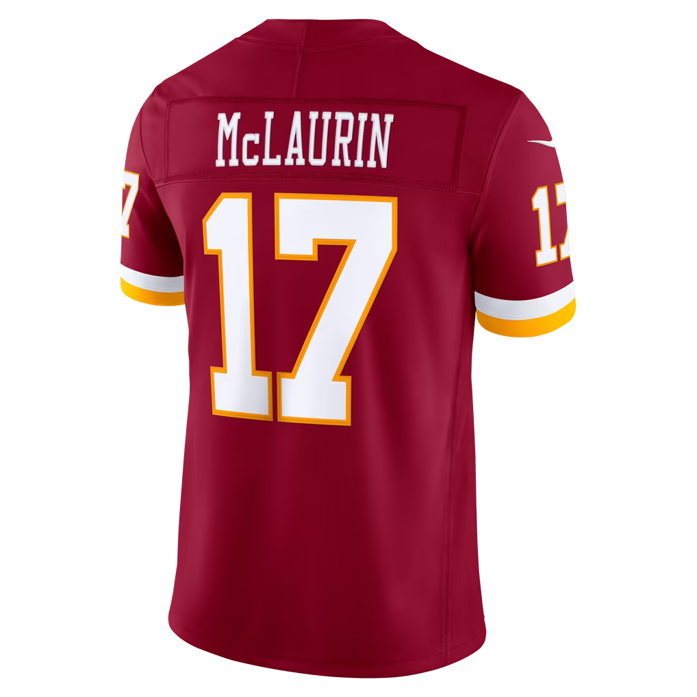 Custom Commanders Burgundy White Black Limited Football Jersey -All Stitched