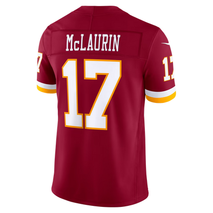 Custom Commanders Burgundy White Black Limited Football Jersey -All Stitched