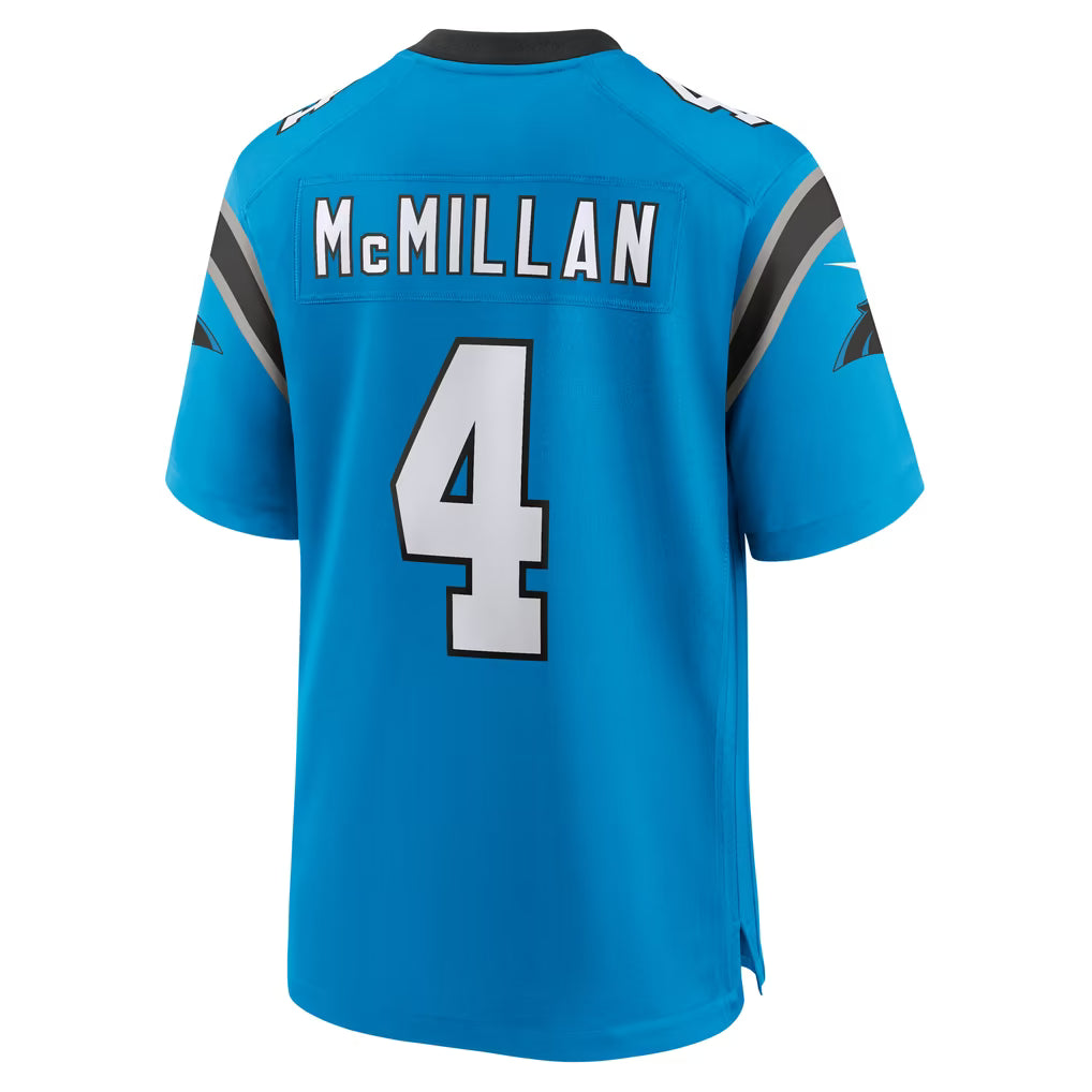 Custom Tetairoa McMillan Blue Black White Alternate Limited Football Jersey -All Stitched