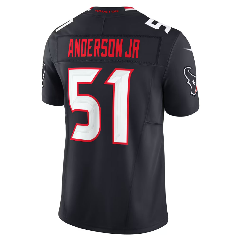 Custom Will Anderson Jr. Texans Navy White Red Limited Football Jersey -All Stitched