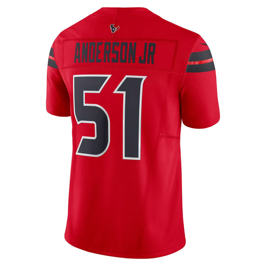 Custom Will Anderson Jr. Texans Navy White Red Limited Football Jersey -All Stitched