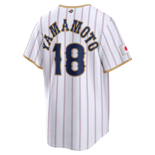 Custom Japan All Stitched Jersey White Navy 2026 World Baseball Classic