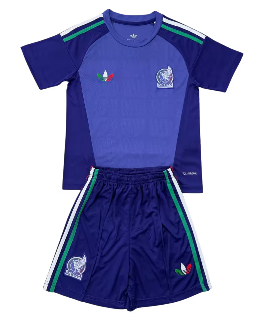 Mexican 26 Away Purple Goalkeeper Jersey & Shorts Set - Custom Name & Number