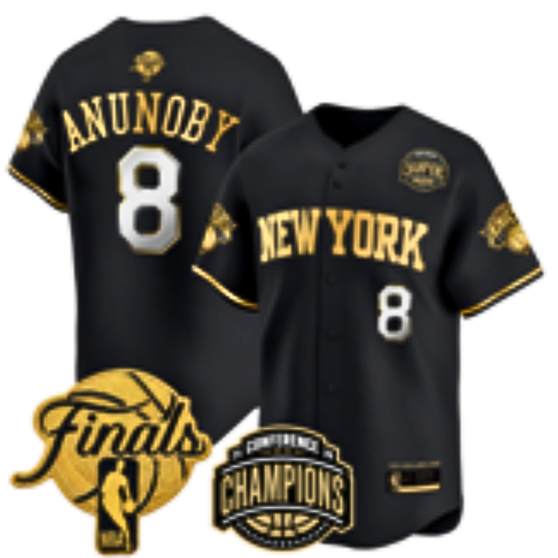 Custom Men's Jalen Brunson OG Anunoby 2026 Finals Champions Always Baseball Jersey -All Stitched