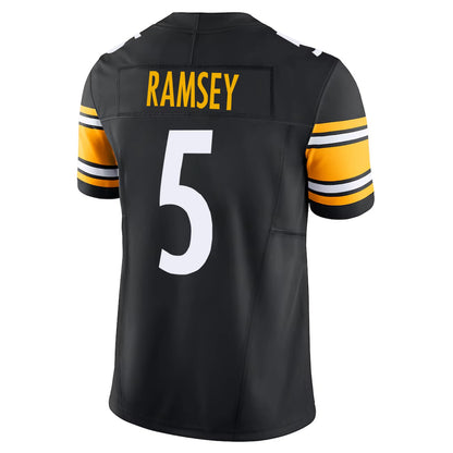 Custom Steelers Black Football Limited Jersey - All Stitched