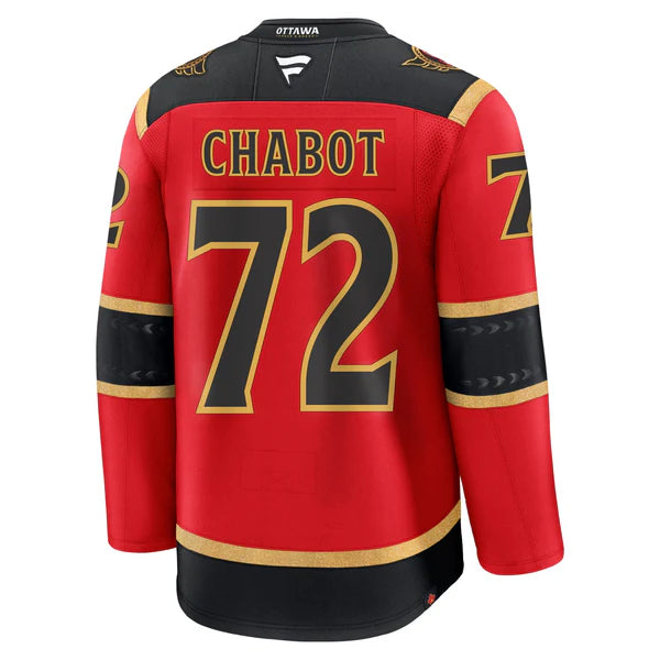 Custom 2026 Home Black Alternate Red Premium All Stitched Hockey Jersey