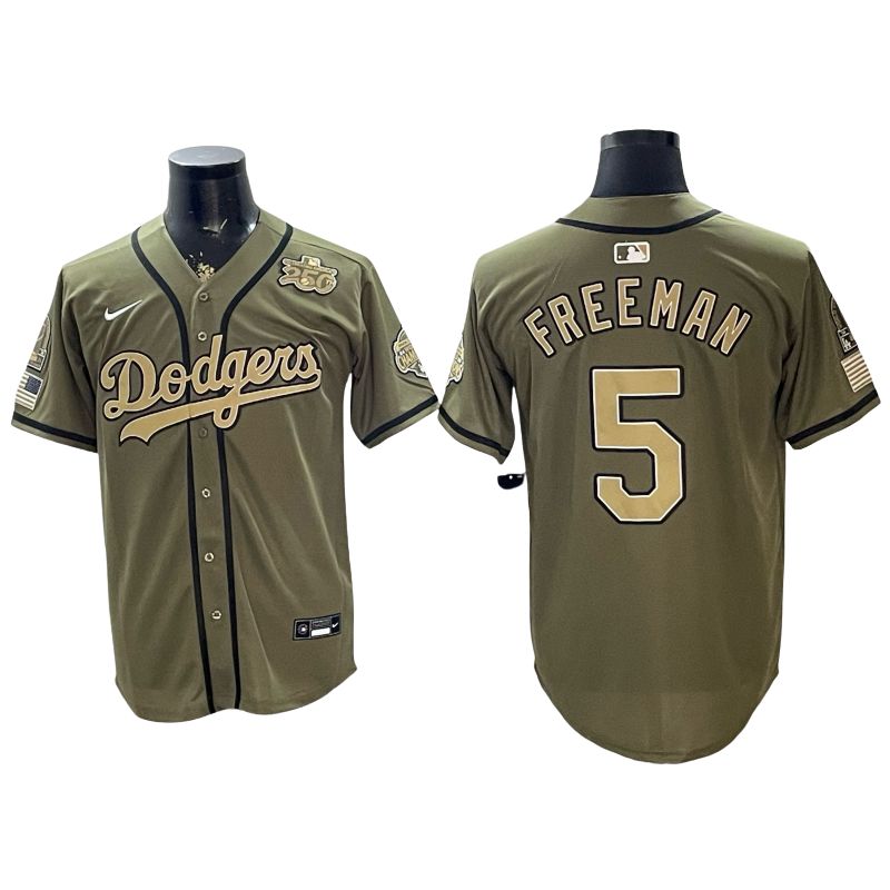 Olive 2026 Armed Forces Day Baseball Jersey -All Stitched